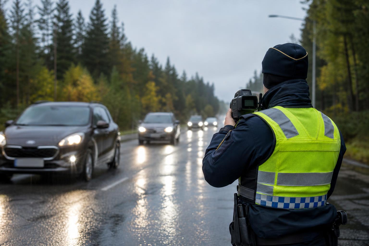 Flera fortkörare stoppades i Västerbotten under trafikkontroller