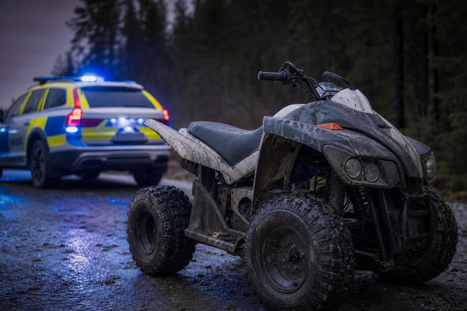 Misstänkt stulen fyrhjuling togs i beslag i Hudiksvall