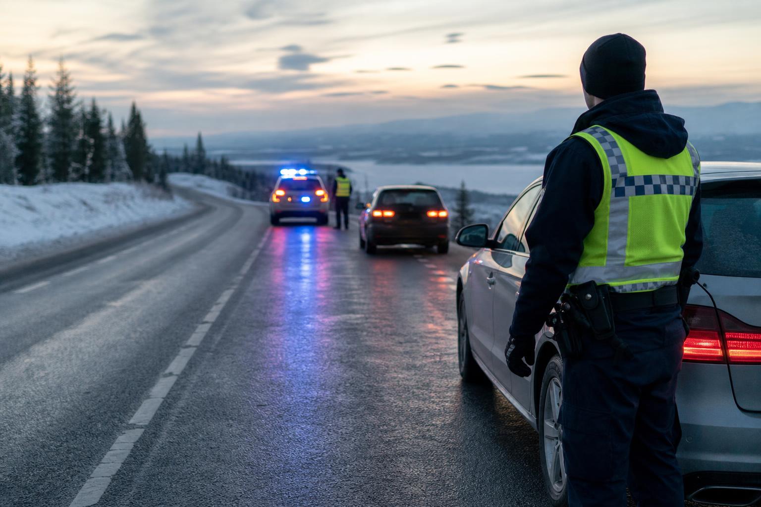 Trafikkontroll i Jämtland: fortkörning och misstänkt rattfylleri